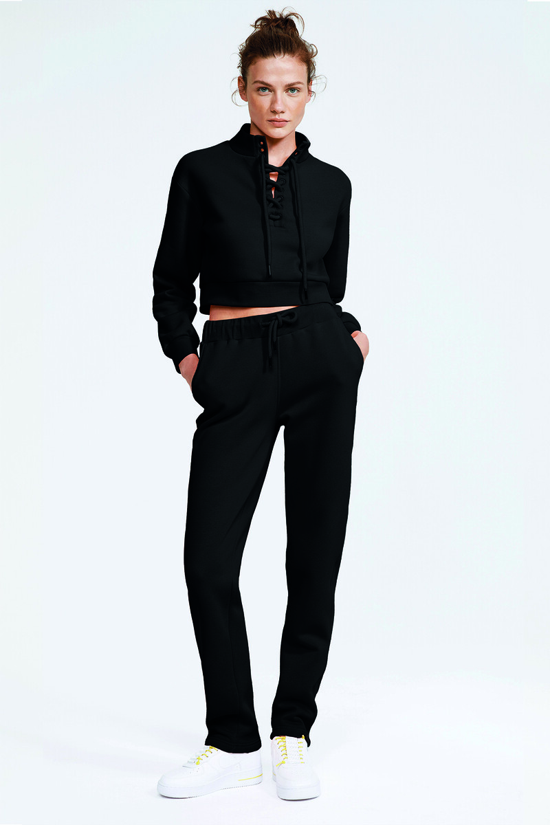 BILLIE - BALIKÇI YAKA CROP EŞOFMAN ÜST - 3