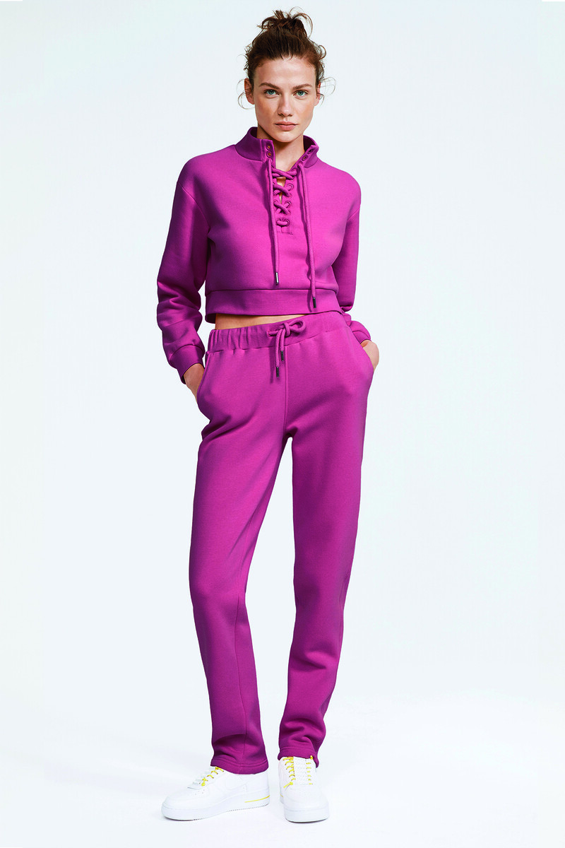 BILLIE - BALIKÇI YAKA CROP EŞOFMAN ÜST - 9