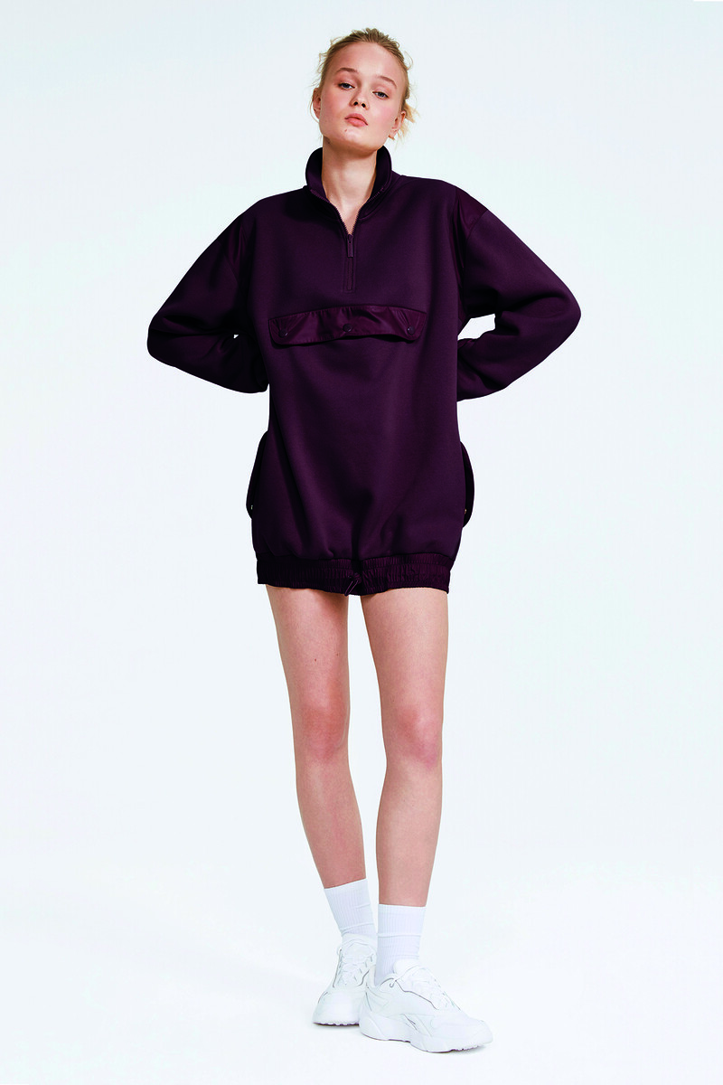 CAMERON - FLEECE YELKEN KUMAŞ DETAY SWEAT-DRESS - 