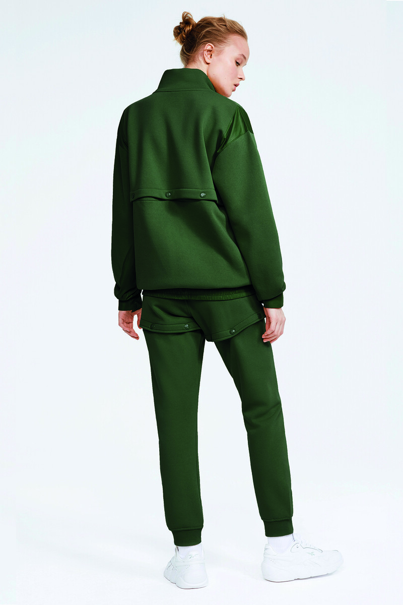 ELLIOT - FLEECE ÇEYREK FERMUARLI CROPPABLE EŞOFMAN ÜST - 6