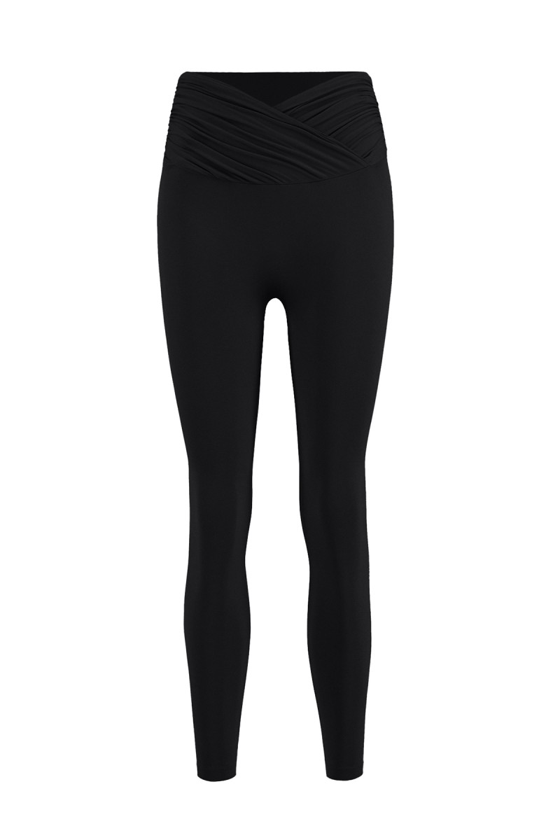 JOHANNA - HIGH RISE RUFFLE WAIST LEGGINGS - 12