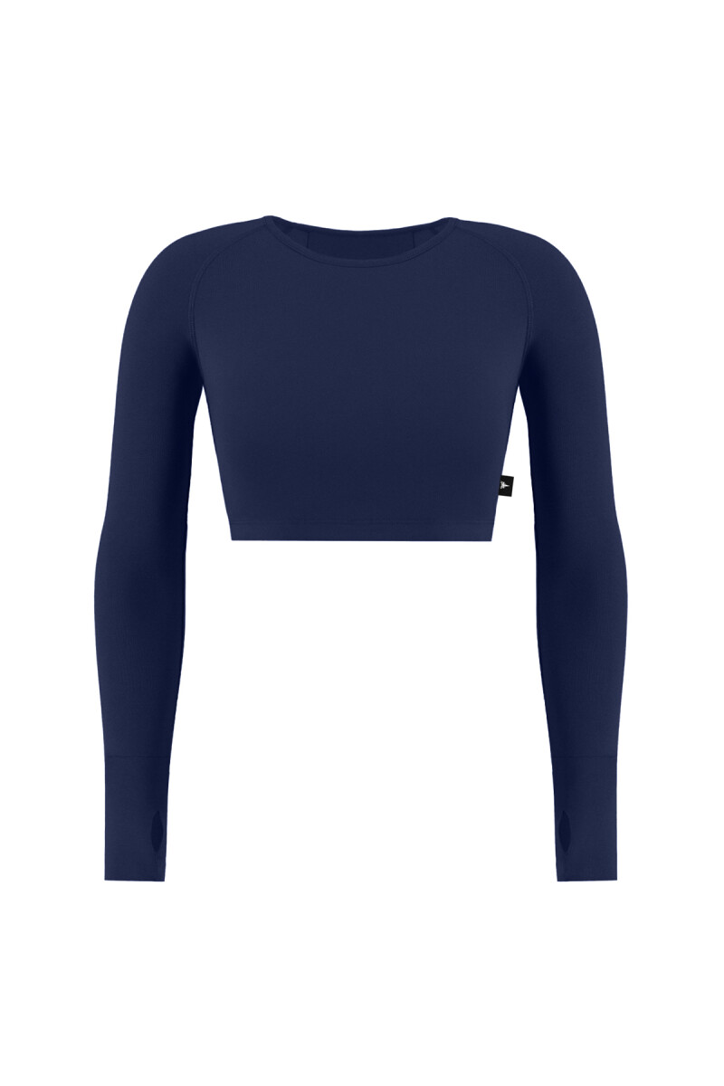 JULIE - BİSİKLET YAKA BASIC UZUN KOLLU CROP T-SHIRT - 5