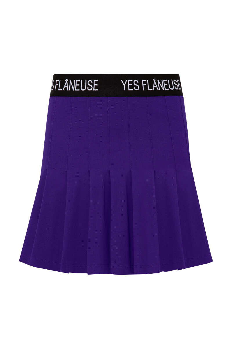 LAVINIA - LOGO ELASTIC PLEATED SKIRT - 5