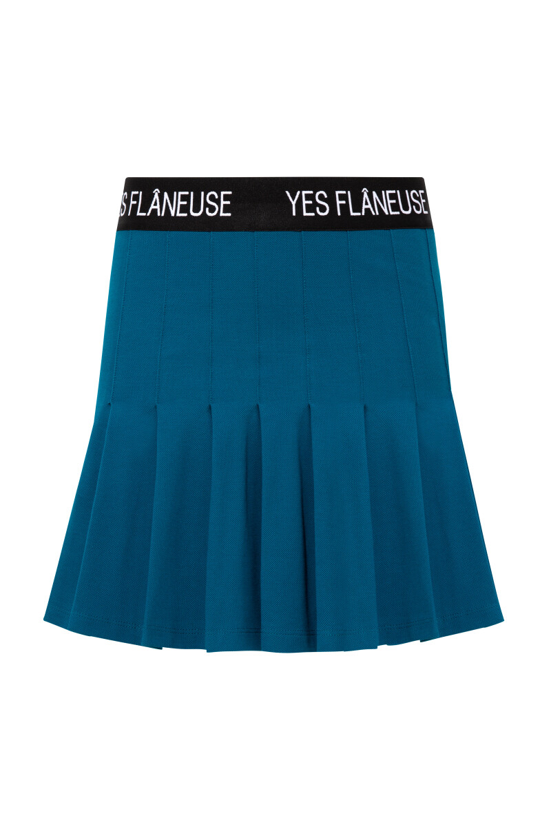 LAVINIA - LOGO ELASTIC PLEATED SKIRT - 7