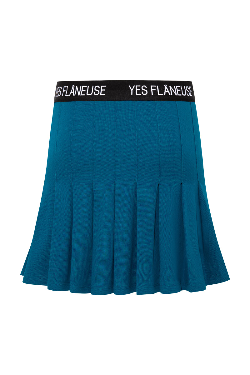 LAVINIA - LOGO ELASTIC PLEATED SKIRT - 8