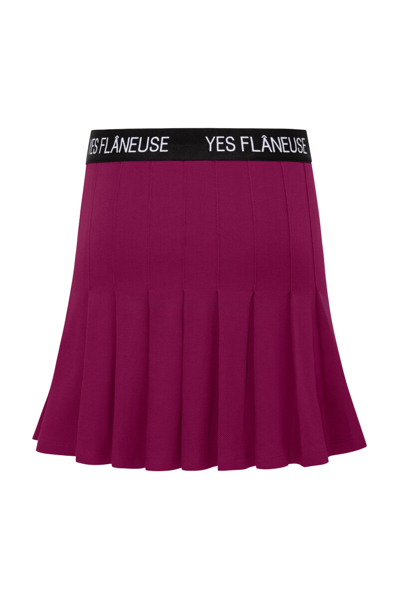 LAVINIA - LOGO ELASTIC PLEATED SKIRT - 12