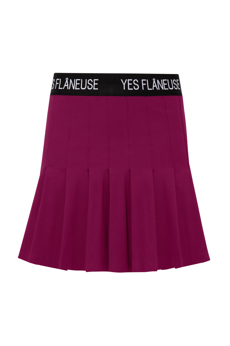 LAVINIA - LOGO ELASTIC PLEATED SKIRT - 11