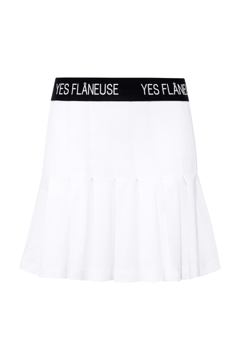 LAVINIA - LOGO ELASTIC PLEATED SKIRT - 4