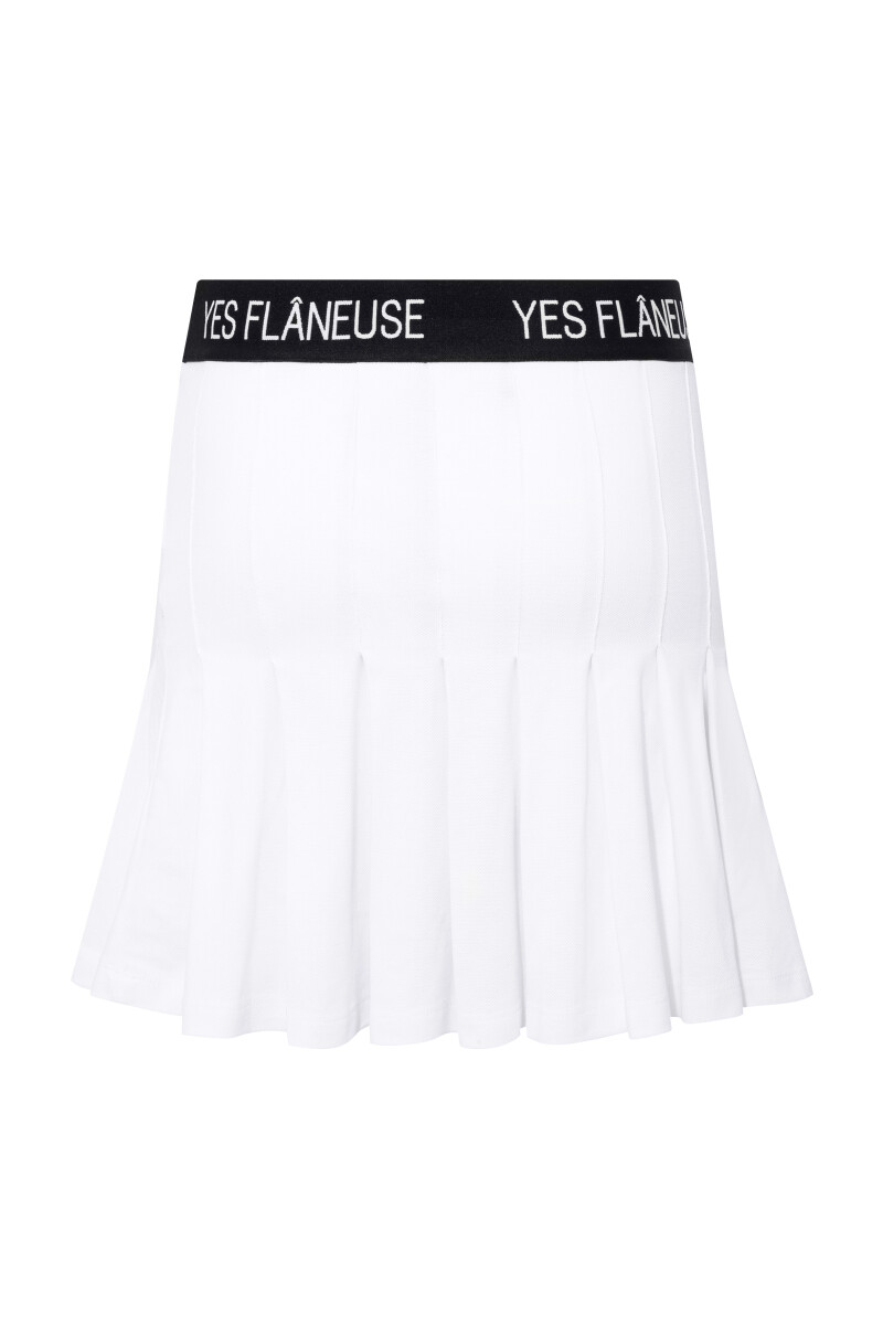 LAVINIA - LOGO ELASTIC PLEATED SKIRT - 3