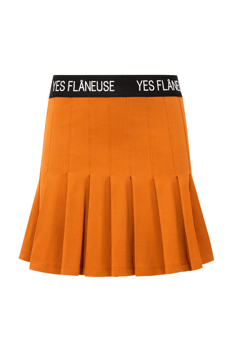 LAVINIA - LOGO ELASTIC PLEATED SKIRT - 13