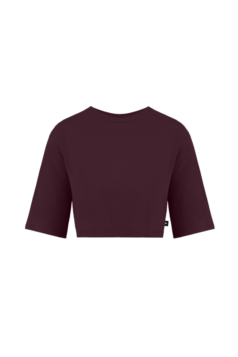 MONROE - BİSİKLET YAKA BASIC CROP T-SHIRT - 