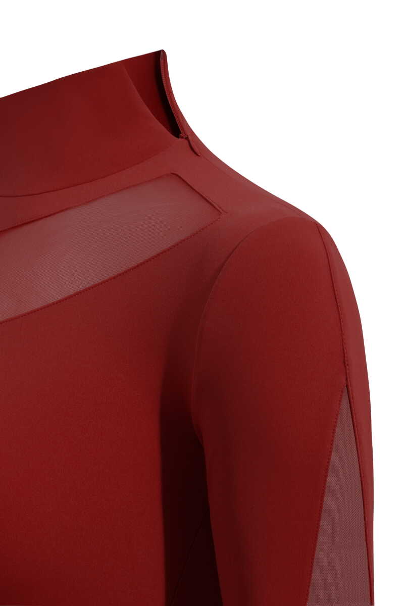 PERLA - TULLE DETAIL LONG SLEEVE TOP - 13