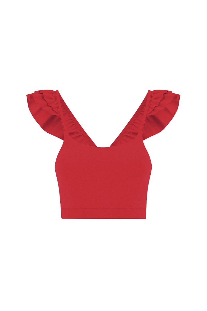 RAQUEL - SPORTS BRA W/ RUFFLES - 1