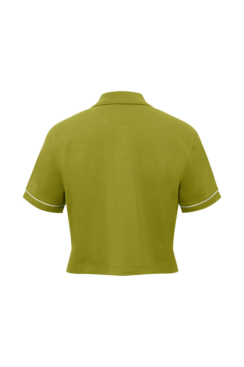 VERONICE - POLO YAKA CROP T-SHIRT - (1)