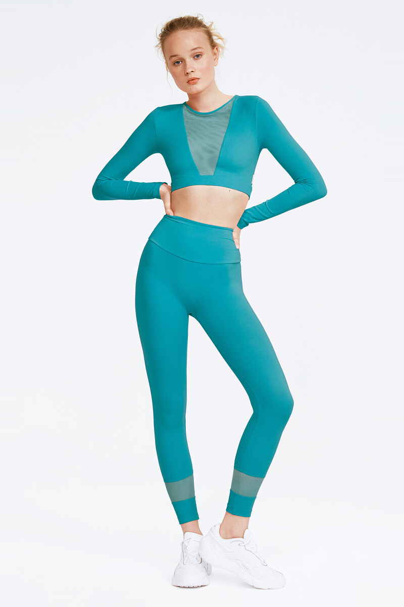 VICTORIA - VICTORIA LONG SLEEVE FRONT TULLE DETAIL TOP - 11