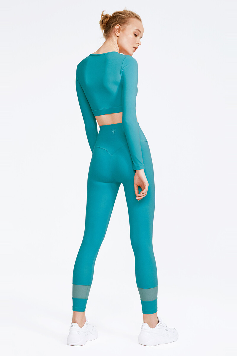 VICTORIA - VICTORIA LONG SLEEVE FRONT TULLE DETAIL TOP - 12
